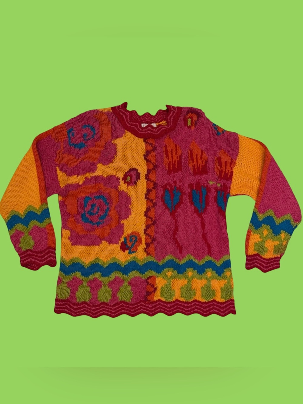 Vintage 90s Y2K Hand Knit The Limited Sweater